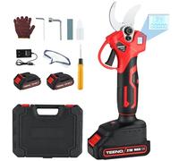 TEENO Tijeras de Podar Electricas Inalámbricas 30MM con LCD,Motor sin Escobillas, 2 * 2000mAh baterías,Tijera para Jardinería Podadora Adecuada para Jardines, Ramas,Huertos (Dos pilas)