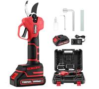 TEENO Tijeras de Podar Electricas Inalámbricas,Motor sin Escobillas,Tijera para Jardinería Podadora Adecuada para Jardines, Ramas,Huertos (1 batterie)