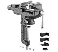 TEENO Tornillo de Banco de Trabajo de 70 mm,Mordaza de Banco con base Giratoria 360 grados, Material de acero Moldeado, potencia de sujeción: 800 kg (70 mm)