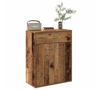 Teenpull Aparador con aspecto de madera envejecida, 60 x 30 x 75 cm, material de madera, con 2 puertas y 1 cajón, buffet robusto para salón, comedor, cocina, espacio de almacenamiento versátil