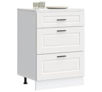 Teenpull Armario bajo de cocina Porto, blanco, de madera, 60 x 46 x 81,5 cm, armario de almacenamiento, armario de despensa, armario buffet, aparador para cocina, comedor, con espacio de