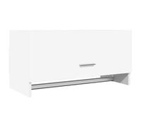 Teenpull Armario blanco de madera 70 x 32,5 x 35 cm con barra para colgar y espacio de almacenamiento, ahorra espacio para dormitorio, habitación juvenil, vestidor y ambiente moderno