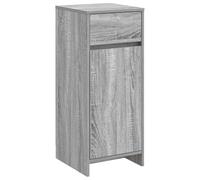 Teenpull Armario de baño Sonoma gris de madera 35 x 36,5 x 85 cm con cajones, espacio de almacenamiento para cuarto de baño, lavabo, armario bajo lavabo orden y estante