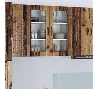 Teenpull Armario de cocina con aspecto de madera antigua, 80 x 31 x 80 cm, material de madera, armario de almacenamiento duradero para cocina y comedor, práctico almacenamiento