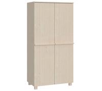Teenpull Armario marrón miel de madera maciza de pino 89 x 50 x 180 cm con barra para colgar y espacio de almacenamiento, armario para dormitorio, habitación juvenil, ahorra espacio y moderno