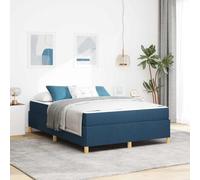 Teenpull Azul upholstered Bed Frame with Mattress 140 x 190 cm, slatted Platform, Storage-Friendly Support, Modern Bedroom Base for Adult and Guest Rooms, Sturdy Fabric Finish
