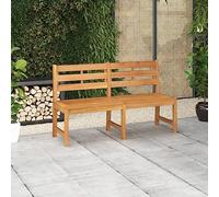 Teenpull Banco de jardín de 150 cm, madera maciza de teca, resistente a la intemperie, finamente lijado, para exteriores, terraza, porche, diseño duradero