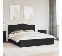 Teenpull Black Engineered Wood Bed Frame 180 x 200 cm with headboard, slatted Base, 6 Drawers, Storage Bed for Bedroom, Indoor Use, 200 kg Support, Easy Assembly