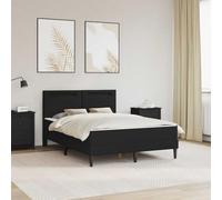 Teenpull Black upholstered Bed Frame 160 x 200 cm Plywood Slat Base, LED Strip Lights USB Powered, Padded headboard, Under Bed Storage Space, Easy Assembly for Bedroom Comfort and Daily Support