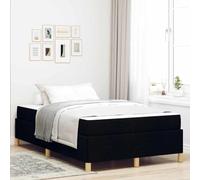 Teenpull Black upholstered Bed Frame with Mattress, 120 x 190 cm, Storage Bed Base, slatted Support, Wooden Frame, Bedroom Use, Space Saving Design, Durable Comfort for Two Adults