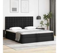 Teenpull Black upholstered Storage Bed with Mattress, 180 x 200 cm Super King, Hydraulic Lift, slatted Base, Padded headboard, Metal Frame, Bedroom Space Saving Design