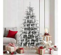 Teenpull Bolas navideñas en forma de espiral, de plástico, plateadas, modernas, 3 x 11 cm, 40 unidades, adornos para árbol de Navidad, decoración elegante