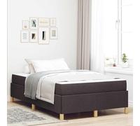 Teenpull Brown Dark upholstered Bed Frame with Mattress, 120 x 200 cm, Wooden Engineered Structure, slatted Base, Storage, Modern Bedroom, Support for 2 Adults, Space Saving