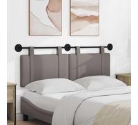 Teenpull Cabecero colgante de tela gris topo, 150 x 55 x 5 cm, acolchado, montaje en pared, compatible con marco de cama, panel de pared moderno para dormitorio, panel acolchado que ahorra espacio