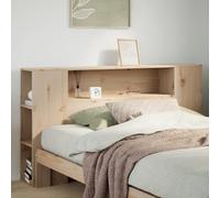 Teenpull Cabecero de cama de 135 cm de madera maciza de pino sin tratar, independiente, para cama de matrimonio, dormitorio, ahorro de espacio, diseño elegante