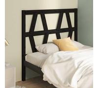 Teenpull Cabecero de Cama Madera Maciza de Pino Negro 96x4x100 cm Respaldo de Dormitorio con Listones diseño Moderno Soporte para Lectura y Descanso Estructura Compatible con somier específico