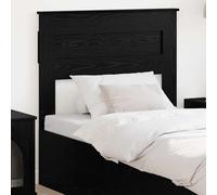 Teenpull Cabecero de madera de roble negro, 102 x 7 x 100 cm, cabecero de cama robusto con líneas claras, panel de pared moderno para dormitorio, habitación de invitados, habitación juvenil