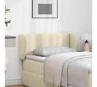 Teenpull Cabecero Oreja Crema 40 x 23 x 6 cm con Estructura de PVC y contrachapado para Dormitorio, Respaldo Acolchado de Espuma, Soporte Pared para Cama, diseño Moderno y Funcional
