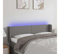 Teenpull Cabecero tapizado Gris Oscuro con LED Ajustable 147x16x78-88 cm para Dormitorio Juvenil y hogar, Respaldo Acolchado de Madera con Soporte para Lectura y decoración Moderna
