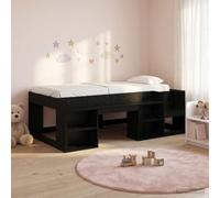 Teenpull Cama Infantil con almacenaje Roble Negro, Estructura de Madera elaborada, Cama somier con Base de lámina, Dormitorio 90 x 200 cm, Montaje Sencillo, para Interior