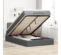 Teenpull Cama otomana con colchón Gris Oscuro 120x190 cm Tela Resistente con Amplio Almacenamiento bajo la Cama Mecanismo elevable Soporte para dormitorios Juveniles Adultos e Invitados