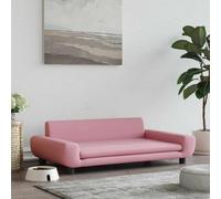 Teenpull Cama para perros de terciopelo rosa con relleno de espuma, 100 x 54 x 33 cm, estructura de madera de pino maciza, antideslizante, cómoda cama para perros pequeños y mascotas, ideal como sofá