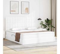 Teenpull Cama somier Base lecho canapé abatible elevable 180 x 200 cm tapizado en Cuero sintético, cabecero y Estructura metálica, almacenaje para Dormitorio Moderno y