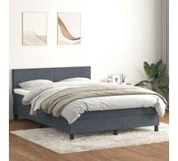 Teenpull Cama somier con Estructura tapizada en Terciopelo Gris Oscuro, Base Nido abatible con cajón, cabecero Ajustable y colchón de muelles ensacados 160x210 cm para Dormitorio Juvenil o Adulto