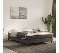 Teenpull Cama somier con Estructura tapizada en Terciopelo Gris Oscuro para Dormitorio Juvenil o Adulto con Base de lámina y Almacenamiento Nido abatible para