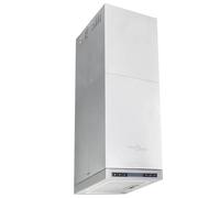 Teenpull Campana de isla con pantalla LCD, sensor táctil, 756 m³/h, salida de aire, acero inoxidable, iluminación LED, 32 x 34 x 59 - 110 cm, filtro de carbón activo, campana extractora para cocina