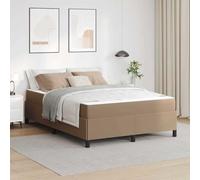 Teenpull Capuchino upholstered Bed Frame with Mattress, 140 x 200 cm, Wooden Slat Base, Double Size for Bedroom and Guest Room, 280 kg Support, Modern Rest and Sleep Comfort