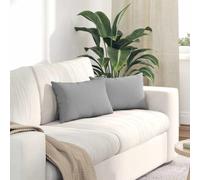 Teenpull Cojín para sofá, 2 unidades, color gris nube, 50 x 30 cm, tejido con relleno de poliéster, extraíble, lavable, para salón, comedor, balcón, terraza, cómodo, suave, ergonómico