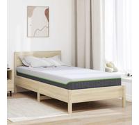 Teenpull Colchón blanco y gris de 120 x 200 cm, tejido jacquard, núcleo de muelles ensacados con espuma viscoelástica de gel, soporte de 7 zonas para dormir de lado, comodidad y alineación