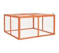 Teenpull Conejera de madera maciza de abeto, 124 x 120 x 60 cm, con cercado de alambre de acero, resistente a la intemperie, para conejos y cobayas, jaula para roedores que ahorra espacio para jardín