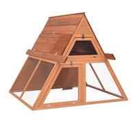 Teenpull Conejera de madera maciza de abeto, 152 x 127 x 109,5 cm, con recinto metálico y recinto al aire libre para animales pequeños, resistente a la intemperie, uso exterior e interior, ahorra