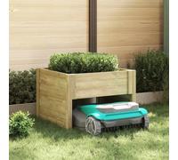 Teenpull Cortacésped Garaje marrón de madera de pino impregnado, 79 x 73 x 56 cm, resistente a la intemperie, cobertizo con espacio de almacenamiento, ideal para jardín, terraza y almacenamiento al