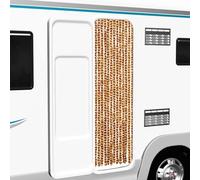 Teenpull Cortina antimoscas, chenilla, ocre, color blanco, 56 x 200 cm, con ganchos, mosquitera, silencioso, ajustable, para balcón, terraza, caravana, dormitorio, privacidad, aislamiento térmico