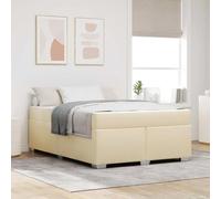 Teenpull Crema Bed Frame with Mattress, 140 x 200 cm Fabric, Wooden Structure, slatted Base, Medium Firmness Pocket Springs, 280 kg Capacity for Bedroom Comfort and Daily Sleep Support