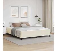 Teenpull Crema upholstered Bed Frame with Mattress, 180 x 200 cm Super King, Wooden Slat Base, Medium Firm Support, Quiet Motion Isolation, for Bedroom Comfort and Modern Home Style