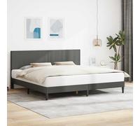 Teenpull Dark Gray upholstered Bed Frame, 180 x 200 cm, Corduroy headboard, Plywood Slat Base, Modern Bedroom Platform for restful Sleep, Indoor Use, Sturdy Support, Easy Assembly