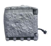 Teenpull Enchufe de jardín de 4 vías resistente al agua de polirresina gris con cable de 1,5 m, grado de protección IP44, enchufe múltiple compacto para jardín, exterior, cortacésped y bombas de