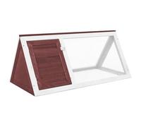 Teenpull Establo para animales pequeños de madera marrón con rejilla metálica resistente a la intemperie 98 x 50 x 41 cm para conejos cobayas roedores recinto exterior jardín dormitorio
