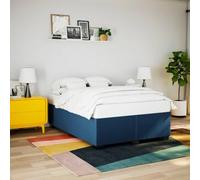 Teenpull Estructura de Cama Azul 140x200 cm con Soporte de láminas y Patas duraderas para Dormitorio, Cama sin colchón, Base de somier, Cama Nido abatible, Ideal para Descanso y