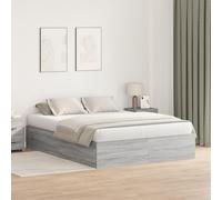 Teenpull Estructura de cama con espacio de almacenamiento, gris Sonoma, 135 x 190 cm, plataforma robusta cama con 8 cajones, muebles de dormitorio modernos para mantener el orden