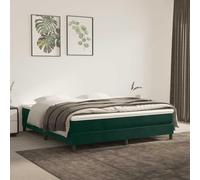 Teenpull Estructura de Cama con somier de Terciopelo Verde Oscuro 180x200 cm Soporte para colchón Cama Nido abatible con Patas robustas y Listones de Madera para Dormitorio Juvenil Adulto Infantil