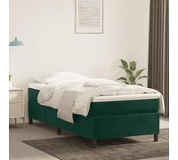 Teenpull Estructura de Cama con somier de Terciopelo Verde Oscuro 80x200cm para Dormitorio con Soporte y Patas robustas, Ideal para Descanso, Cama Nido, colchón, hogar, Montaje Sencillo
