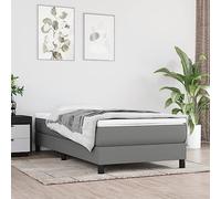 Teenpull Estructura de Cama con somier Gris Oscuro 90x200 cm Soporte para colchón Cama Nido abatible con Patas robustas y Listones de Madera para Dormitorio Juvenil o Adulto