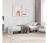 Teenpull Estructura de Cama de Madera de ingeniería Gris hormigón para colchón de 90x200cm con Soporte de láminas y barandillas para Mayor Seguridad en dormitorios Juveniles y Adultos