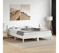 Teenpull Estructura de Cama de Madera Maciza de Pino Blanca 180x200 cm con cabecero y Soporte Robusto para dormitorios Juveniles y Adultos Que Busca optimizar Espacio y ofrecer Comodidad y Estilo en