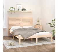 Teenpull Estructura de Cama de Madera Maciza de Pino para colchón de 140x200 cm con cabecero Robusto y Base de Listones, Ideal para dormitorios Juveniles, Adultos o Infantiles